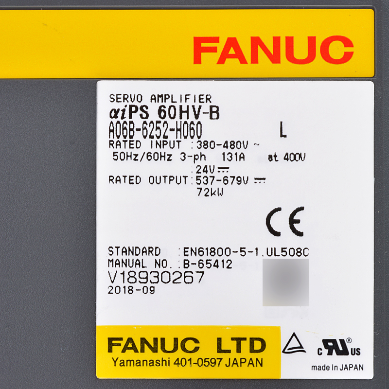 Online Exporter Okuma Pcb - Fanuc drives A06B-6252-H060 Fanuc servo amplifier aiPS 60HV-B – Weite detail pictures